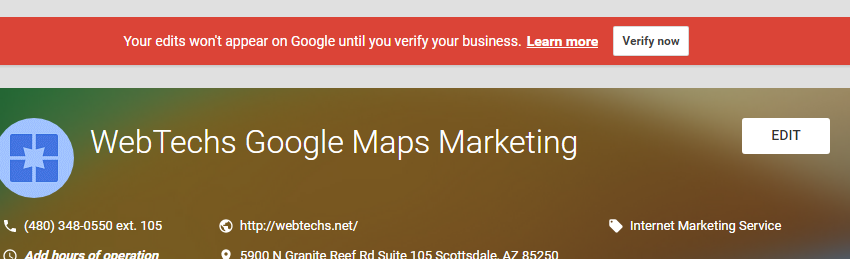 WebTechs Google Maps Marketing Dashboard
